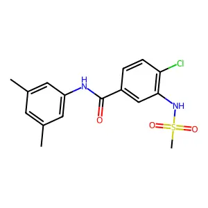 4-chloro-N-(3,5-dimethylphenyl)-3-[(methylsulfonyl)amino]benzamide structure