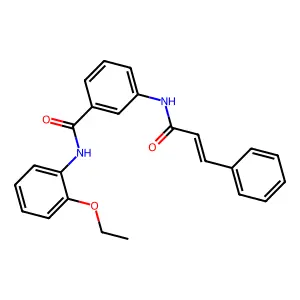 N-(2-ethoxyphenyl)-3-[[(E)-3-phenylprop-2-enoyl]amino]benzamide structure