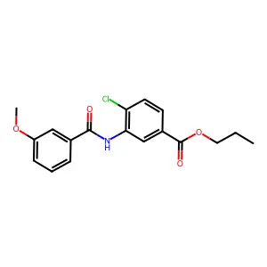 Propyl 4-chloro-3-[(3-methoxybenzoyl)amino]benzoate structure