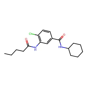 4-chloro-N-cyclohexyl-3-(pentanoylamino)benzamide structure