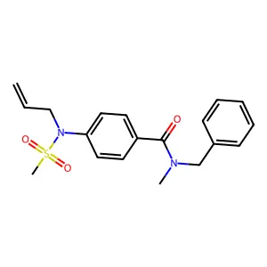 N-benzyl-N-methyl-4-[methylsulfonyl(prop-2-enyl)amino]benzamide structure
