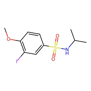 3-iodo-4-methoxy-N-propan-2-ylbenzenesulfonamide structure