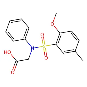 N-[(2-methoxy-5-methylphenyl)sulfonyl]-N-phenylglycine structure