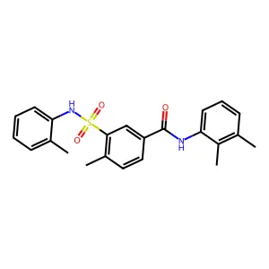 N-(2,3-dimethylphenyl)-4-methyl-3-(2-toluidinosulfonyl)benzamide structure