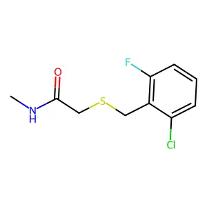 2-[(2-chloro-6-fluorobenzyl)sulfanyl]-N-methylacetamide structure