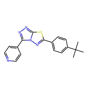 6-(4-Tert-butylphenyl)-3-(4-pyridinyl)[1,2,4]triazolo[3,4-b][1,3,4]thiadiazole structure