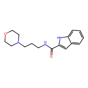 N-(3-morpholin-4-ylpropyl)-1H-indole-2-carboxamide structure