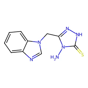 5-((1H-benzo[d]imidazol-1-yl)methyl)-4-amino-4H-1,2,4-triazole-3-thiol structure