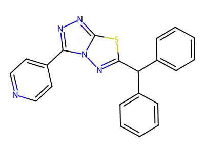 6-Benzhydryl-3-(4-pyridinyl)[1,2,4]triazolo[3,4-b][1,3,4]thiadiazole structure