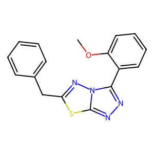 6-Benzyl-3-(2-methoxyphenyl)-[1,2,4]triazolo[3,4-b][1,3,4]thiadiazole structure