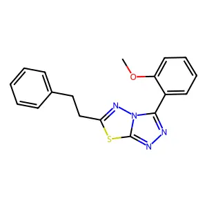 3-(2-Methoxyphenyl)-6-(2-phenylethyl)[1,2,4]triazolo[3,4-b][1,3,4]thiadiazole structure