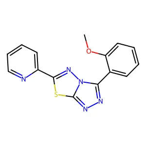 3-(2-Methoxyphenyl)-6-pyridin-2-yl-[1,2,4]triazolo[3,4-b][1,3,4]thiadiazole structure