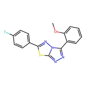 6-(4-Fluorophenyl)-3-(2-methoxyphenyl)-[1,2,4]triazolo[3,4-b][1,3,4]thiadiazole structure