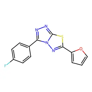 3-(4-Fluorophenyl)-6-(furan-2-yl)-[1,2,4]triazolo[3,4-b][1,3,4]thiadiazole structure