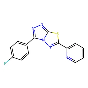 3-(4-Fluorophenyl)-6-pyridin-2-yl-[1,2,4]triazolo[3,4-b][1,3,4]thiadiazole structure
