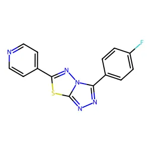 3-(4-Fluorophenyl)-6-pyridin-4-yl-[1,2,4]triazolo[3,4-b][1,3,4]thiadiazole structure