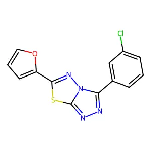 3-(3-Chlorophenyl)-6-(furan-2-yl)-[1,2,4]triazolo[3,4-b][1,3,4]thiadiazole structure