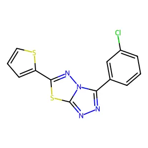 3-(3-Chlorophenyl)-6-(2-thienyl)[1,2,4]triazolo[3,4-b][1,3,4]thiadiazole structure