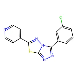 3-(3-Chlorophenyl)-6-pyridin-4-yl-[1,2,4]triazolo[3,4-b][1,3,4]thiadiazole structure