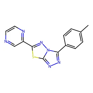 3-(4-Methylphenyl)-6-(2-pyrazinyl)[1,2,4]triazolo[3,4-b][1,3,4]thiadiazole structure