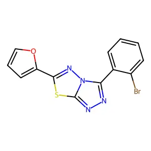 3-(2-Bromophenyl)-6-(furan-2-yl)-[1,2,4]triazolo[3,4-b][1,3,4]thiadiazole structure