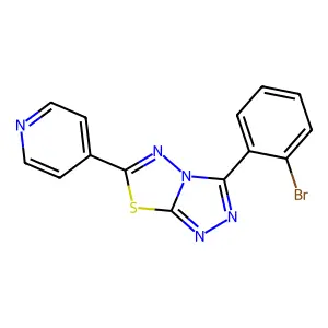 3-(2-Bromophenyl)-6-pyridin-4-yl-[1,2,4]triazolo[3,4-b][1,3,4]thiadiazole structure