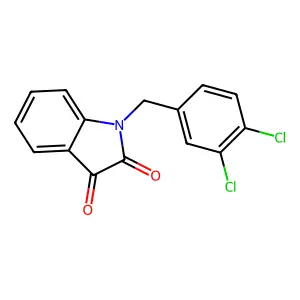1-(3,4-dichlorobenzyl)-1H-indole-2,3-dione structure