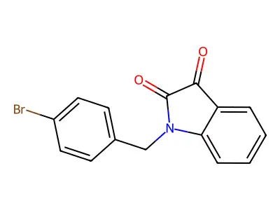 1-((4-bromophenyl)methyl)-2,3-dihydro-1H-indole-2,3-dione structure