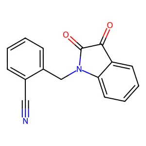 2-[(2,3-dioxo-2,3-dihydro-1H-indol-1-yl)methyl]benzonitrile structure