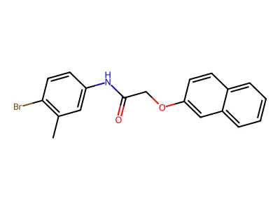 N-(4-bromo-3-methylphenyl)-2-naphthalen-2-yloxyacetamide structure