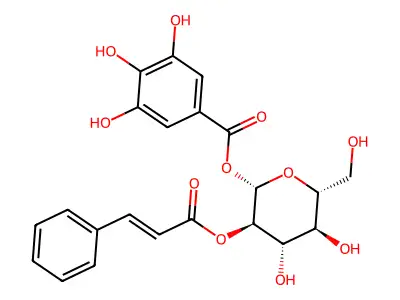 2-Cinnamoyl-1-galloylglucose structure
