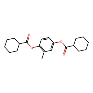 4-[(Cyclohexylcarbonyl)oxy]-2-methylphenyl cyclohexanecarboxylate structure