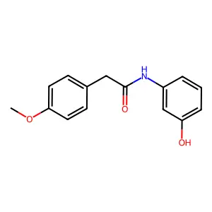 N-(3-hydroxyphenyl)-2-(4-methoxyphenyl)acetamide structure