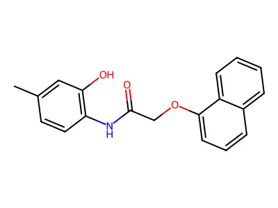 N-(2-hydroxy-4-methylphenyl)-2-naphthalen-1-yloxyacetamide structure