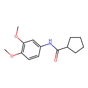 N-(3,4-dimethoxyphenyl)cyclopentanecarboxamide structure