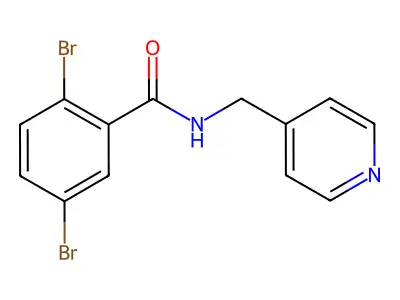 2,5-dibromo-N-(4-pyridinylmethyl)benzamide structure