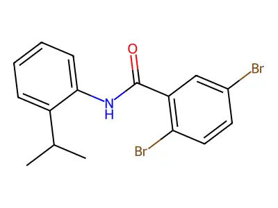 2,5-dibromo-N-(2-isopropylphenyl)benzamide structure