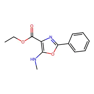 Ethyl 5-(methylamino)-2-phenyloxazole-4-carboxylate structure