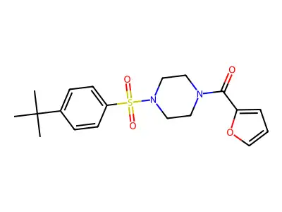 1-[(4-Tert-butylphenyl)sulfonyl]-4-(2-furoyl)piperazine structure