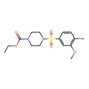 Ethyl 4-(4-bromo-3-methoxyphenyl)sulfonylpiperazine-1-carboxylate structure