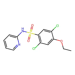 2,5-dichloro-4-ethoxy-N-pyridin-2-ylbenzenesulfonamide structure