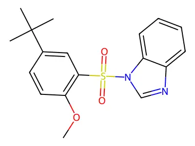 1-(5-Tert-butyl-2-methoxyphenyl)sulfonylbenzimidazole structure