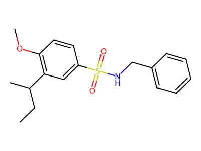 N-benzyl-3-butan-2-yl-4-methoxybenzenesulfonamide structure