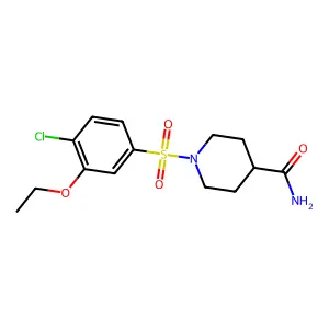 1-[(4-Chloro-3-ethoxyphenyl)sulfonyl]-4-piperidinecarboxamide structure
