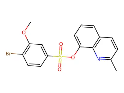 2-Methyl-8-quinolyl 4-bromo-3-methoxybenzenesulfonate structure