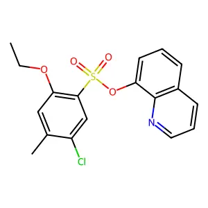 8-Quinolyl 5-chloro-2-ethoxy-4-methylbenzenesulfonate structure
