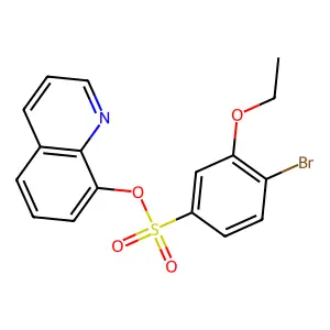 Quinolin-8-yl 4-bromo-3-ethoxybenzenesulfonate structure