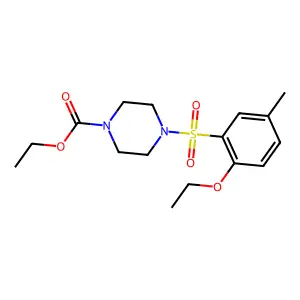 Ethyl 4-((2-ethoxy-5-methylphenyl)sulfonyl)piperazine-1-carboxylate structure