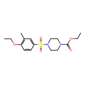 Ethyl 4-[(4-ethoxy-3-methylphenyl)sulfonyl]-1-piperazinecarboxylate structure