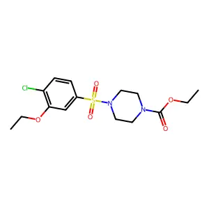Ethyl 4-[(4-chloro-3-ethoxyphenyl)sulfonyl]piperazinecarboxylate structure